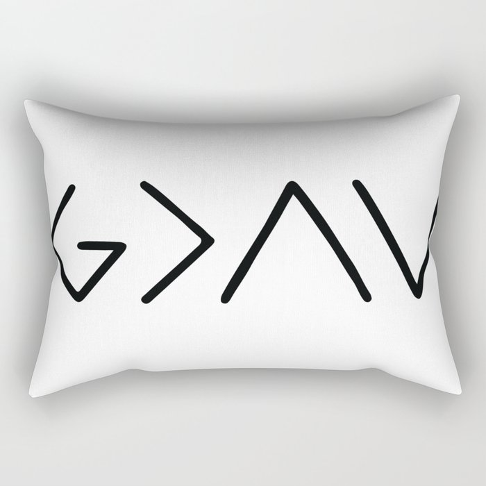 God Is Greater Than Your Ups And Downs Rectangular Pillow