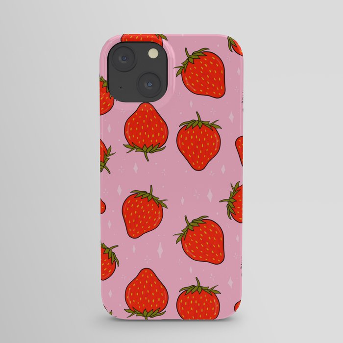 Strawberry Print iPhone Case