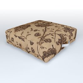 Antique Floral Printed Cotton Chintz Outdoor Floor Cushion
