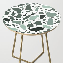 Terrazzo Pattern Sage Green Side Table