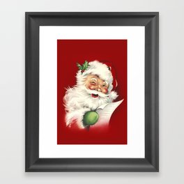 Vintage Santa Framed Art Print