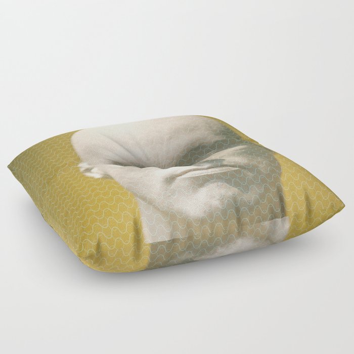 Thoughts curved pattern Floor Pillow