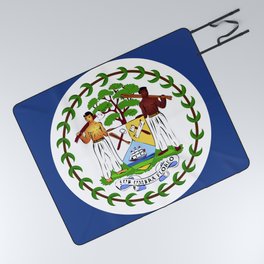 Belize flag emblem Picnic Blanket