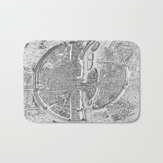 Paris map Bath Mat