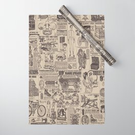 vintage newspaper Wrapping Paper