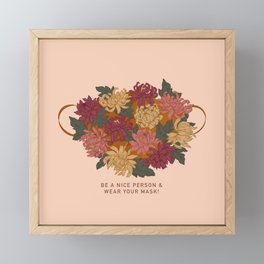 Chrysanthemum Mask Framed Mini Art Print