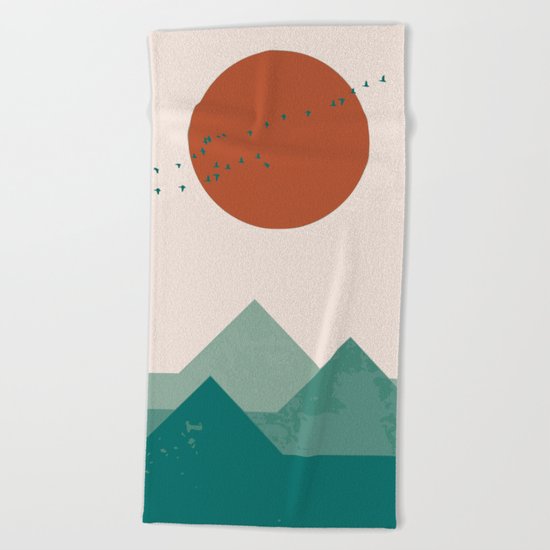 Fly back home Beach Towel