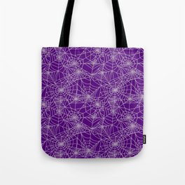 Purple Cobwebs Tote Bag