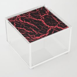 Cracked Space Lava - Coral Acrylic Box