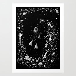 SPACE DIVE Art Print