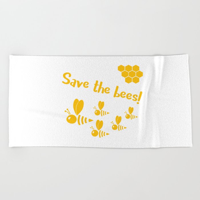 Save the bees! by Beebox Beach Towel