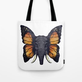 Elephant Butterfly Ears Tote Bag