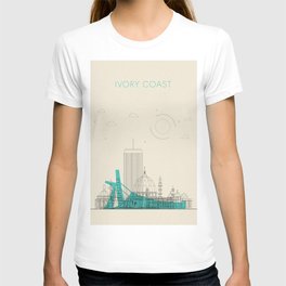 Colorful Skylines: Ivory Coast T Shirt