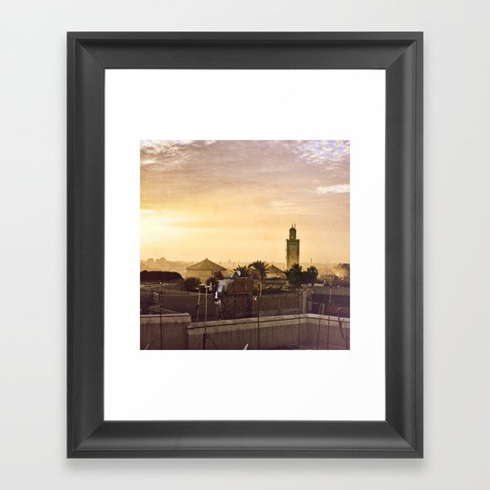 Médina sunset Framed Art Print