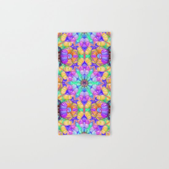 Colorful Concentric Reflections Hand & Bath Towel