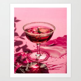 Pink Cocktail Art Print