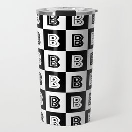 Checkered Monogram B Travel Mug