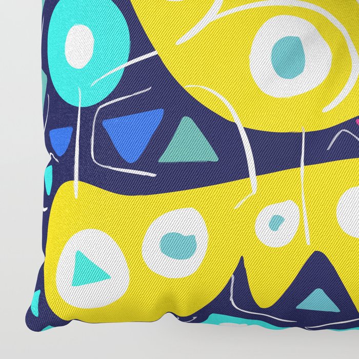 Night Life Abstract Art Pattern Decoration Floor Pillow By