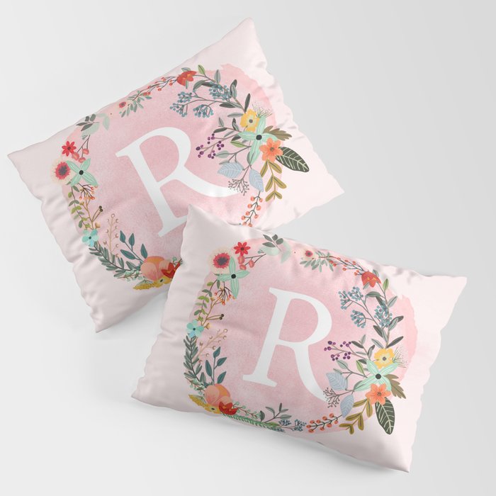 Fancy letter R monogram Pillow Case