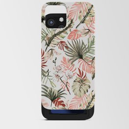 Pastel tropical wild illustration iPhone Card Case