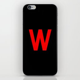 LETTER w (RED-BLACK) iPhone Skin