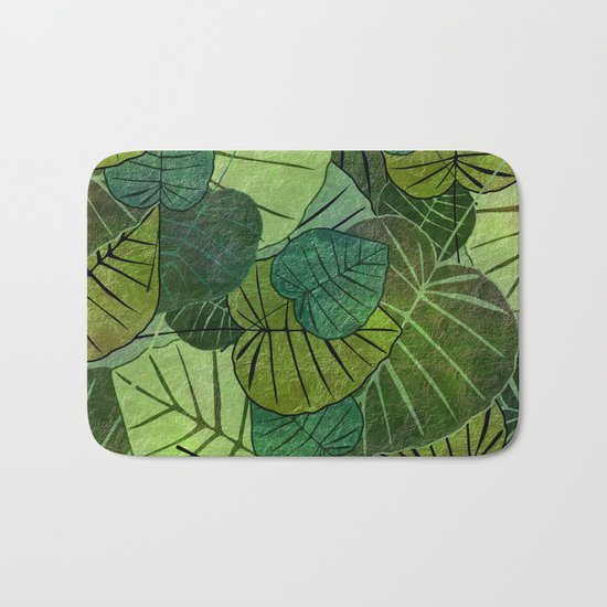 Leaf Pattern Bath Mat