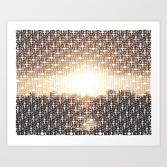 Type of Sunset Art Print