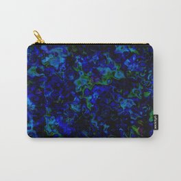 Dark Blue and little green shapes Carry-All Pouch