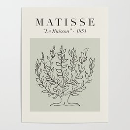 Sage Green Exhibition Poster Henri Matisse - "Le Buisson" Poster