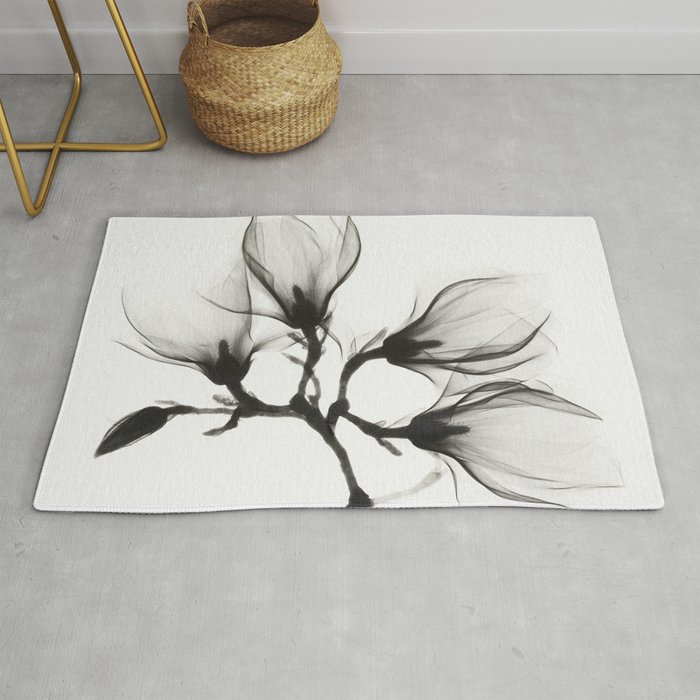 Magnolia Branch with Four Flowers Rug