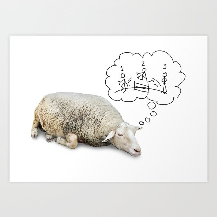 Funny Concept Cute Sheep Lots Wool Art Print by Adalyn_Dominic | Society6