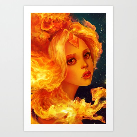 Flame Princess Art Print