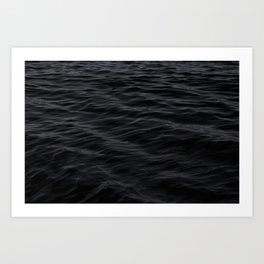 BLACK OCEAN PATTERN Art Print