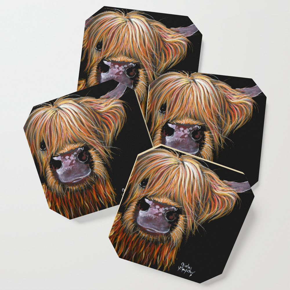 Highland Cow Prints Of Original Painting We 3 Coos On Black By