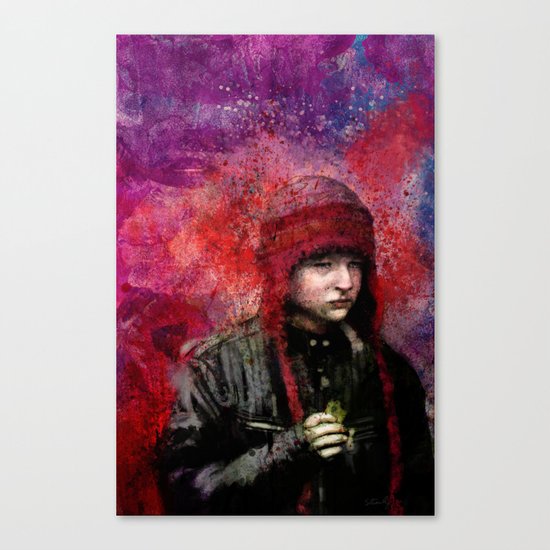 Red Hat With Snack Canvas Print