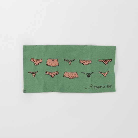 UNDERWEAR LOVE: It says a lot Hand & Bath Towel
