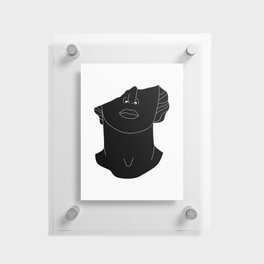 Greek statue face vintage black and white art print Floating Acrylic Print