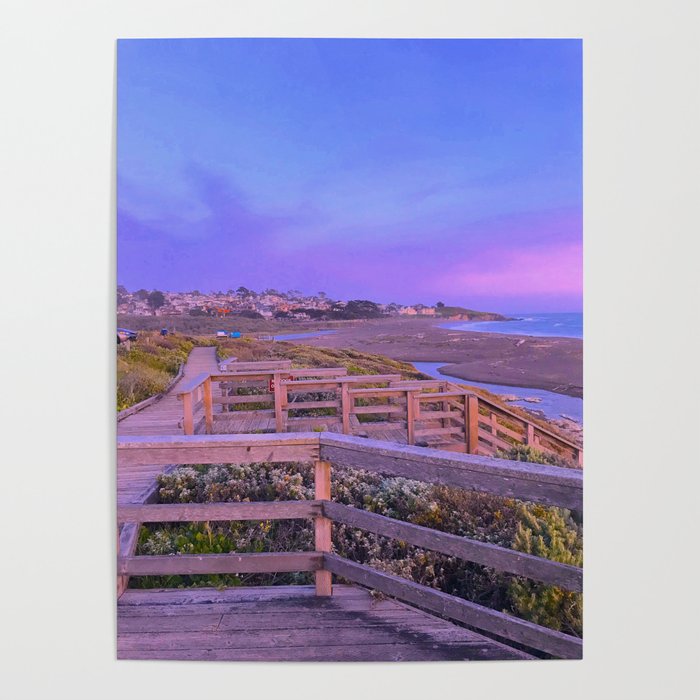 Moonstone Beach California Poster