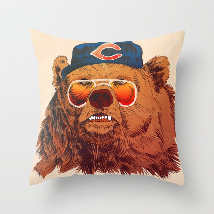 Da Bears Throw Pillow