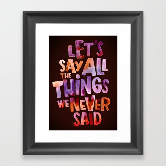 All The Things Framed Art Print
