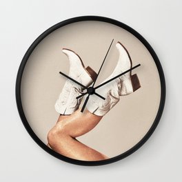 These Boots - Neutral / Beige Wall Clock