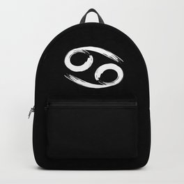 Cancer Zodiac Sign White Symbol Backpack
