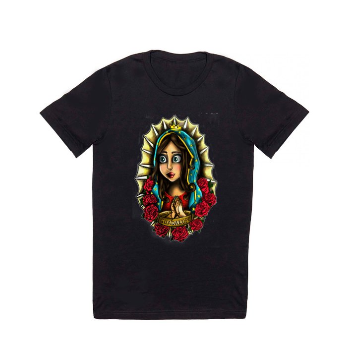Lady Of Guadalupe (Virgen de Guadalupe) BLUE VERSION T Shirt