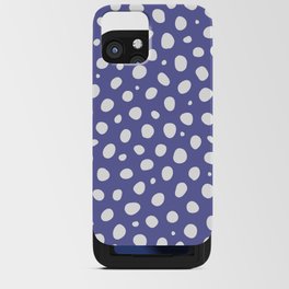Purple and White Polka Dots  iPhone Card Case