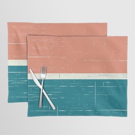 Teal and Orange Color Block Placemat
