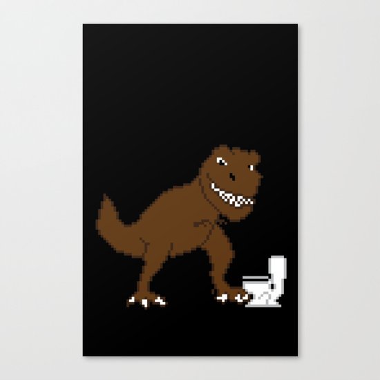 Jurassic Pixel Canvas Print
