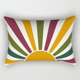 Multicolor retro Sun design 5 Rectangular Pillow