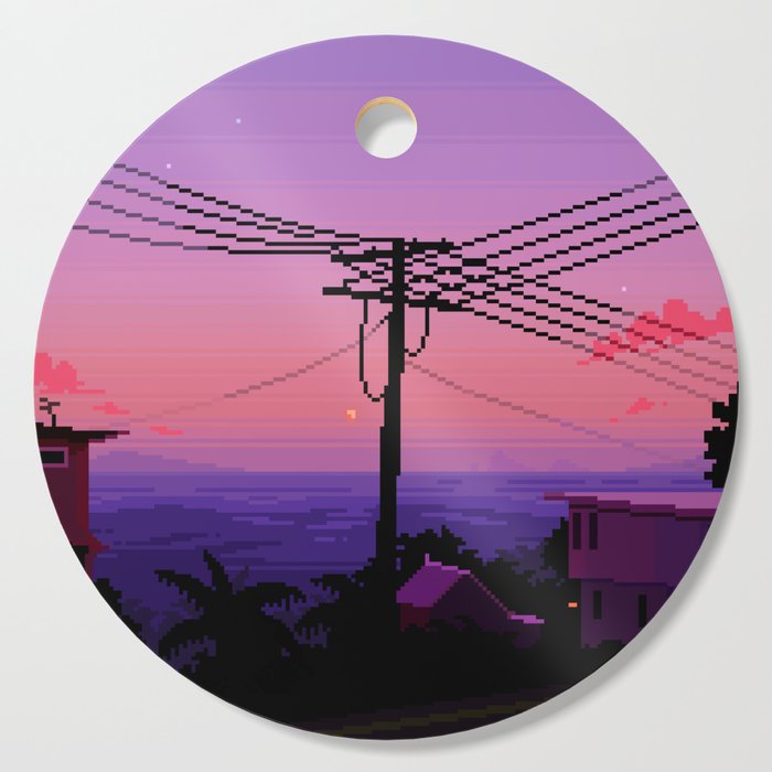 Sleepwalking Cutting Board by 8PXL Society6