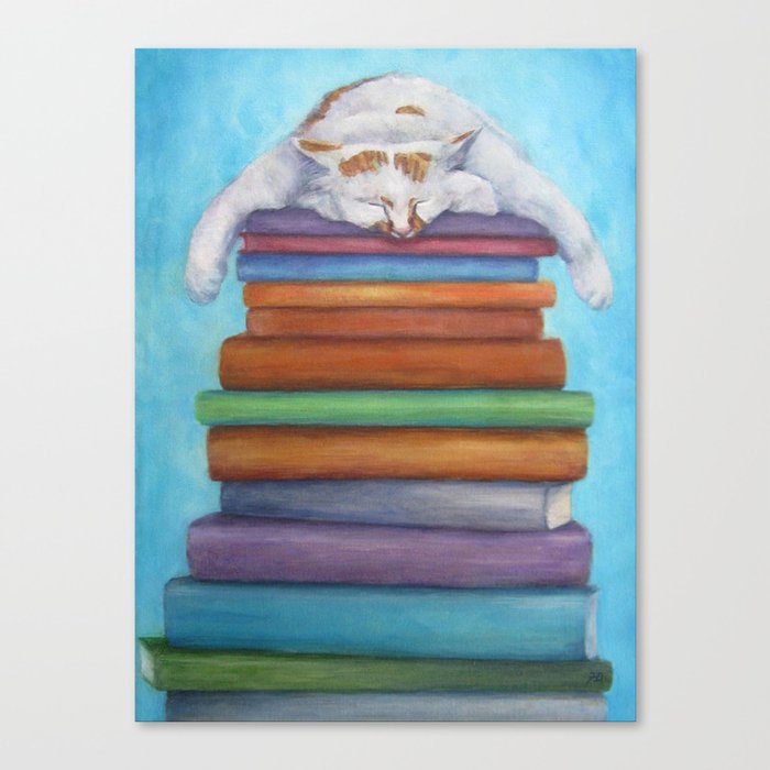 Book Cat Canvas Print