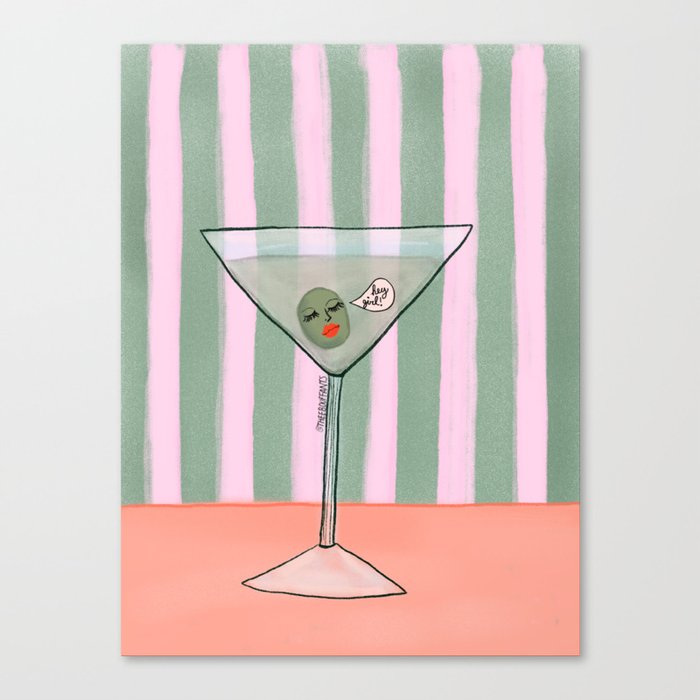 Flirty Martini Canvas Print